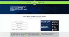 Desktop Screenshot of howtobackupcontacts.com