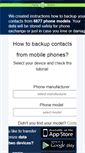 Mobile Screenshot of howtobackupcontacts.com